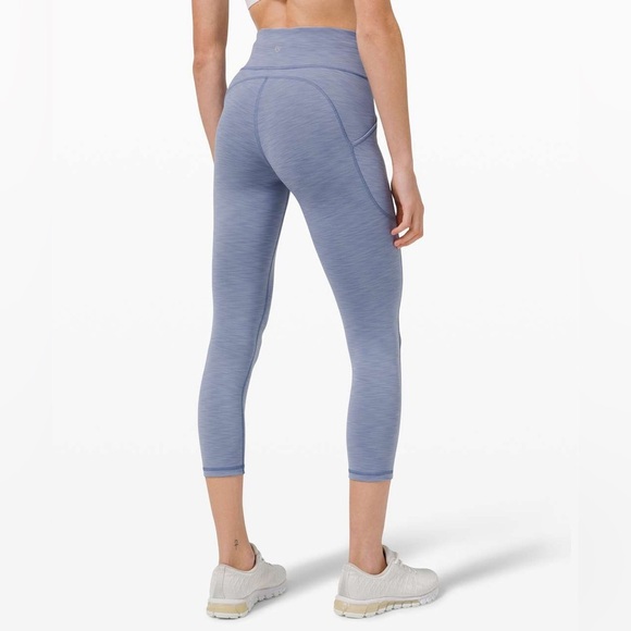 Lululemon Invigorate High-Rise Crop 23" Heathered Water Drop Size 6 - Picture 1 of 12